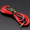 3.5mm Replacement Red Cables for Studio Heaphones with Control Talk and MIC Extension Audio AUX Male to Male