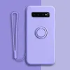 Mobiele telefoonhoesjes zachte siliconen case voor Samsung Galaxy S10 plus S21 S20 FE S22 Ultra S Note 20 9 10 S9 S10E Note20 Note20 Covers Ring Holder Stand