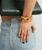 Populaire ins nouveau créateur de mode de luxe chaîne à maillons exagérée bracelets géométriques vintage pour femmes filles hip hop bijoux or argent