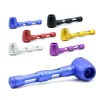 Smoking Pipe With Glass Inner Tube 120mm Length Aluminum Alloy 6 Colors Detachable Metal Pipes High Quality For Dry fast ship