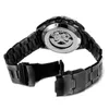 FORSINING Automatique Mécanique Hommes Montre-Bracelet Militaire Sport Mâle Horloge Top Marque De Luxe Noir Acier Squelette Nouvel Homme Montre 8130 Y247a