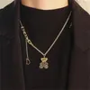 Afshor Little Bear Pendant Halsband för kvinnor Stål Smycken Neckkedja Choker Födelsedag Presentgåva Till Girl 2022 Ny