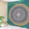 Floral Medallion Tapestry Gold Indian Headboard Wall Hanging Home Decor Mandala macrame wall hanging Y200324