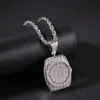 Хип-хоп Панк Brilliant кварцевые карманные часы браслет офиса Мужские наручные часы ожерелье электронные часы моды вентилятора Brithday подарок