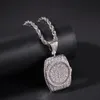 Hip Hop Punk brillante tasca orologio al quarzo Bracciale in dono Brithday Fan Ufficio orologio degli uomini della collana di orologi Pendant elettronico di moda