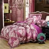 Set di biancheria da letto in argento tessile domestico set di coperture per piumino in pizzo jacquard set da letto da letto europeo cover di lussuoso foglio piatto dorato di lusso capesante L6983437