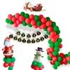 Conjunto de balão de Natal 10 polegadas Vermelho Verde Xmas Látex Balão Desenhos Animados Santa Claus Boneco de Balão de Alumínio Balloon Balões WVT1056