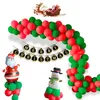 Jul ballong set 10inch röd grön xmas latex ballong tecknad santa claus snögubbe aluminium folie ballong helium ballonger wvt1056