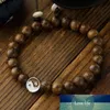 Black Natural Stone Bead Tibetan Buddha Bracelet