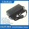 Nuovo marchio, uscita 14,6 V 10 A per caricabatteria Lifepo4 12 V 10 A con presa EU US Clip di ricarica adattatore CC ingresso 100-240 V 5,5 * 2,1 CC