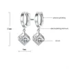 Cubic Zircon box earrings silver diamond ear rings dangle women fashion wedding jewelry gift will and sandy