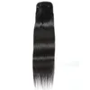 Neue Echthaar-Pferdeschwanz-Frisur für schwarze Frauen, YouTube, heißes, glattes kurzes schwarzes Haar, Pferdeschwanz-Verlängerungshaarteil, 120 g, natürliches Schwarz 1b