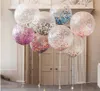 Balloons 36 inch Confetti Party Decoration Giant Clear Latex Wedding Birthday Baby Shower Supply Air Balloon