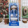 Cute Standing Santa Claus Doll Christmas Figurines Baubles Holiday Decorations Dolls Gift for Kids Children Toys Sing and Dance 201204