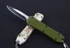 5 colors Side push mini Keychain pocket knife aluminum auto double action knife fishing self defence xmas gift knife a2075