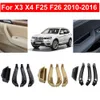 4PCS/set RHD Carbon Fiber Texture Car Front Rear Left / Right Interior Door Handle Inner Panel Pull Cover For BMW X3 X4 F25 F26