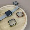 Protezione dello schermo per Apple Watch Band 44mm 40mm 42mm 38mm HD Custodia per placcatura in vetro temperato Cover Serie Iwatch SE / 6/5/4/3 Nuovo