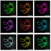 Costume Accessoires Date Éclairage Masque Night Club Cool Mode LED Masque Rougeoyant EL Fil Masque décoration Pour Halloween Noël Horreur Hou