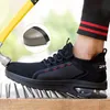 2020 New Male Boot Breathable Light Safety Steel Toe Indestructible Shoes Anti-piercing Work Boots Men Y200915