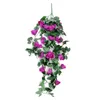 Tissu Non tissé Simulation Rose tenture murale vigne artificielle fausse fleur plante suspendus panier salon balcon décoration 189D