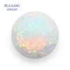 12mm OP01-OP74 Loose Beads Flat Base Cabochon Mixed Synthetic Created Gemstones Round Multicolor Opal Stones For Jewelry