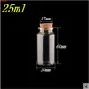 30*60*17mm 25ml Glass Bottles With Cork 50pcs/Lot For Wedding Holiday Decoration Christmas Gifts Free Shippinghigh qualtity