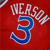 사용자 정의 스티치 Allen Iverson 빈티지 챔피언 96 97 Jersey XS-6XL Mens Throwbacks 농구 유니폼 저렴한 남성 여성 청소년