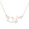 Todorova Molecule Chemistry Polygon Collana con ciondolo per donna Collana con ormone felice Gioielli in acciaio inossidabile