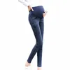 Umstandsjeans für schwangere Frauen, Schwangerschaft, Winter, warme Jeans, Hosen, Kleidung, Stillen, Bdominal-Stretch-Hose, verlängerter Gürtel16229951