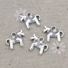 200Pcsilot Тибетского Silver Horse Подвеска Подвеска для изготовления ювелирных изделий 14x12mm