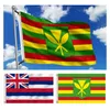 Hawaï Kanaka Maoli drapeaux bannières 3X5FT 100D Polyester expédition rapide couleur vive avec deux œillets en laiton