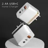 PD 20w Tipo USB Charger Charge rápido 20 W 2.4a Carregador Tipo-C para iPhone Xiaomi Viagem Phone Telefone Adaptador UE Plug