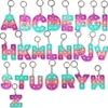 Silicone Push Bubble Music Decompression Toy Letter Arabic Numerals Key Chain Pendant Fidget Toys Dimple Keychain