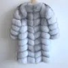 Cappotto di pelliccia naturale di alta qualità di marca Gilet di volpe artica reale Gilet da donna staccabile Cappotto di trasformatore invernale di design spesso 201212