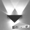 AC85-265V parede montada alumínio parede moderna triângulo triângulo projetado 3w fresco branco diodo emissor de luz diodo emissor de luz iluminação em casa wx1561