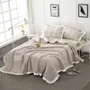 Svetanya Nordic Light Coffee Quilting Summer Quilt Copriletto Set 3Pc Coperte 250x250cm Cuciture copriletto LJ201016