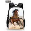 Grote kinderen Animal Horse Schooltas voor tiener jongensmeisjes coole honden schooltas voor kinderen mode heren reizen backbag lJ201225