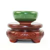 Decorative Objects & Figurines 6.5-11.5cm Diameter Red Sandalwood Double Dragon Vase Carved Stone Buddha Incense Flowerpot Wood Carving Teap