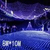 8MX10M 2600 LED 220V Super Bright Net Mesh String Light Xmas 크리스마스 가벼운 새해 정원 잔디밭 웨딩 조명 201203