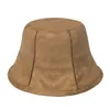 Cappello da pesca addensato in pelle di camoscio con impiombatura calda invernale con cappello da pescatore in velluto soffice con bordo in peluche Cappello da sole da donna