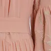 Летняя взлетно-посадочная полоса женщина Maxi платье фонарь с длинным рукавом высокая талия вышивка кружева длинное платье элегантные Vestidos 201204