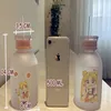 Tidyhom Sailor Moon Transparent Plastic Water Milk Juice Bottle Cartoon Frosted Leak-Proof Drinkware Cute Student Girl Gift Cup 201126