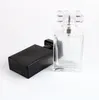 2021 Ny 30ml Transparent svart glasflaska Square Spray Perfume Bottle grossist