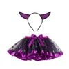 The New Children's Clothes Golden Wings Dot Barn Kjol Girls Tutu Kjol Printed Halloween Tutu Girl's Dress Festival Dress