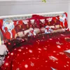 Weihnachten Santa Claus Druck Bettwäsche Set 3 Stücke Bettbezug Kissenbezug Twin Voll Tröster Bett Geschenk Für Kind 201021