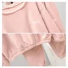 MELIFLE Winter Warm Velvet Pink Pajamas Sets for Women Atoff Home Satin Pure Flannel Sleepwear Plush Soft Silk Lounge Nightwear 201217