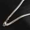 Colar 5mm 50 cm homens jóias por atacado nova moda 925 prata esterlina grande longa longa cadeia de lateral totalmente macho para pendant1