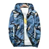 Camouflage Giacca a vento Giacca uomo autunno inverno impermeabile Camo Bomber Cappotti maschii con cappuccio Casual Giacche da uomo casual