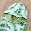 Big Pocket Newborn Girl Outfits Tie Dyeing Baby Clothes Long Sleeve Infant Boy Hooded Tops Pants 2pcs Sets Designer Baby Clothes BT5805