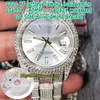 eternity 2021 RFF Diamond inlaid version 126334 126333 Silvery Dial SA2824 Automatic 116334 Mens Watch 904L Steel Iced Out Diamonds Watches